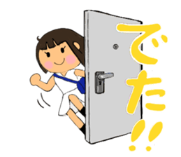 A girl of short bob with straight bangs sticker #5540472