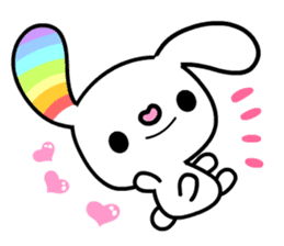 Happy Rainbow Rabbit sticker #5541100
