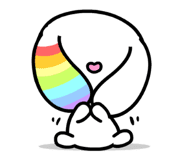 Happy Rainbow Rabbit sticker #5541101