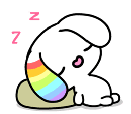 Happy Rainbow Rabbit sticker #5541102
