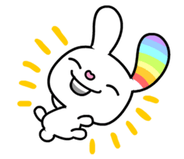 Happy Rainbow Rabbit sticker #5541103
