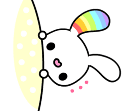 Happy Rainbow Rabbit sticker #5541104