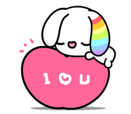 Happy Rainbow Rabbit sticker #5541105