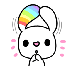 Happy Rainbow Rabbit sticker #5541106