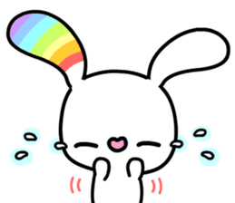 Happy Rainbow Rabbit sticker #5541107