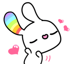 Happy Rainbow Rabbit sticker #5541108