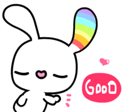 Happy Rainbow Rabbit sticker #5541113