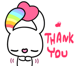 Happy Rainbow Rabbit sticker #5541114