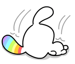 Happy Rainbow Rabbit sticker #5541116