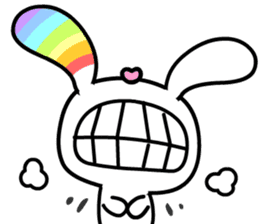Happy Rainbow Rabbit sticker #5541117
