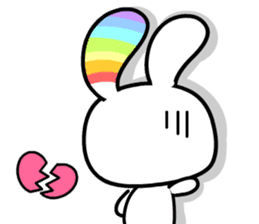 Happy Rainbow Rabbit sticker #5541118