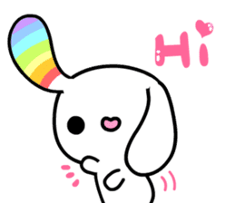 Happy Rainbow Rabbit sticker #5541119