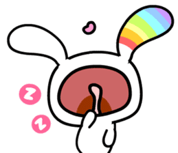 Happy Rainbow Rabbit sticker #5541121