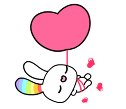 Happy Rainbow Rabbit sticker #5541122