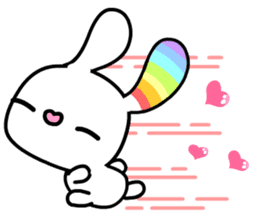 Happy Rainbow Rabbit sticker #5541123