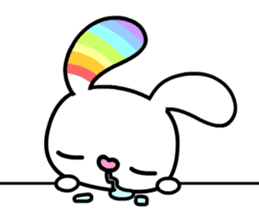 Happy Rainbow Rabbit sticker #5541125