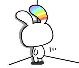 Happy Rainbow Rabbit sticker #5541126