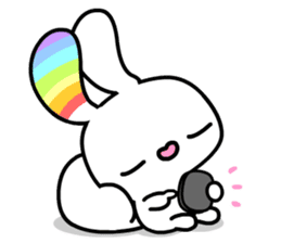 Happy Rainbow Rabbit sticker #5541127