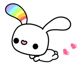 Happy Rainbow Rabbit sticker #5541128