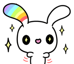 Happy Rainbow Rabbit sticker #5541129
