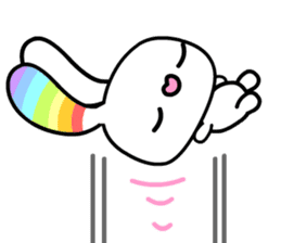 Happy Rainbow Rabbit sticker #5541130