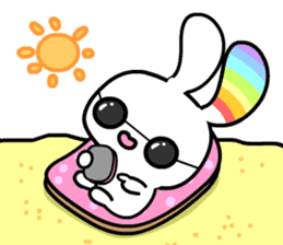 Happy Rainbow Rabbit sticker #5541131
