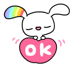 Happy Rainbow Rabbit sticker #5541132