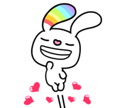 Happy Rainbow Rabbit sticker #5541133