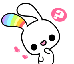 Happy Rainbow Rabbit sticker #5541134