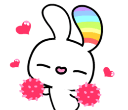 Happy Rainbow Rabbit sticker #5541136
