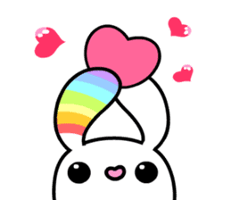 Happy Rainbow Rabbit sticker #5541137