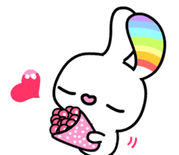 Happy Rainbow Rabbit sticker #5541138
