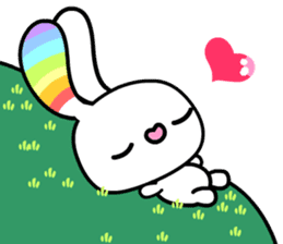 Happy Rainbow Rabbit sticker #5541139