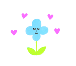 Happy & Thank you flower sticker #5541576