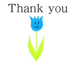 Happy & Thank you flower sticker #5541577