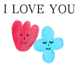 Happy & Thank you flower sticker #5541579