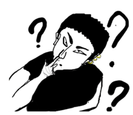 Angry cool guy sticker #5541662