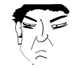 Angry cool guy sticker #5541668