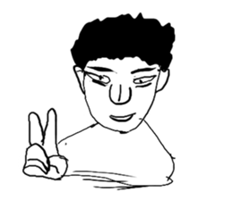 Angry cool guy sticker #5541692