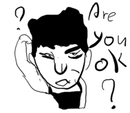 Angry cool guy sticker #5541699