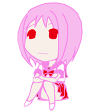 peach beautiful girl sticker #5542349