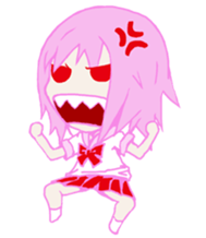 peach beautiful girl sticker #5542357