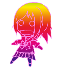 peach beautiful girl sticker #5542364