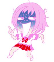 peach beautiful girl sticker #5542367