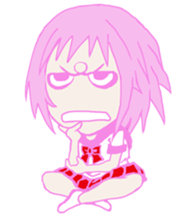 peach beautiful girl sticker #5542368