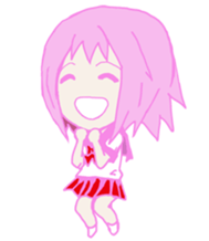 peach beautiful girl sticker #5542370