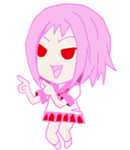 peach beautiful girl sticker #5542373