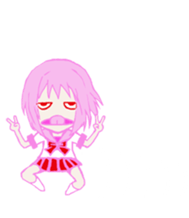 peach beautiful girl sticker #5542375