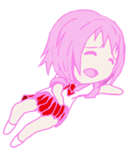 peach beautiful girl sticker #5542376