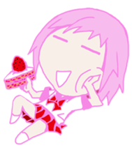 peach beautiful girl sticker #5542377